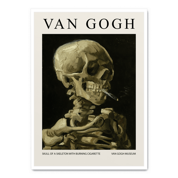 Skull Of A Skeleton With Burning Cigarette