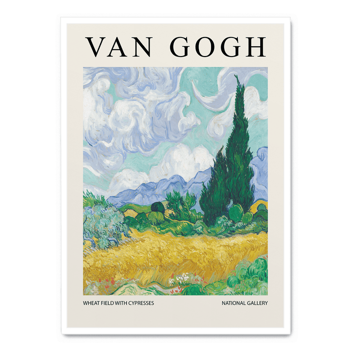 Wheat Field With Cypresses