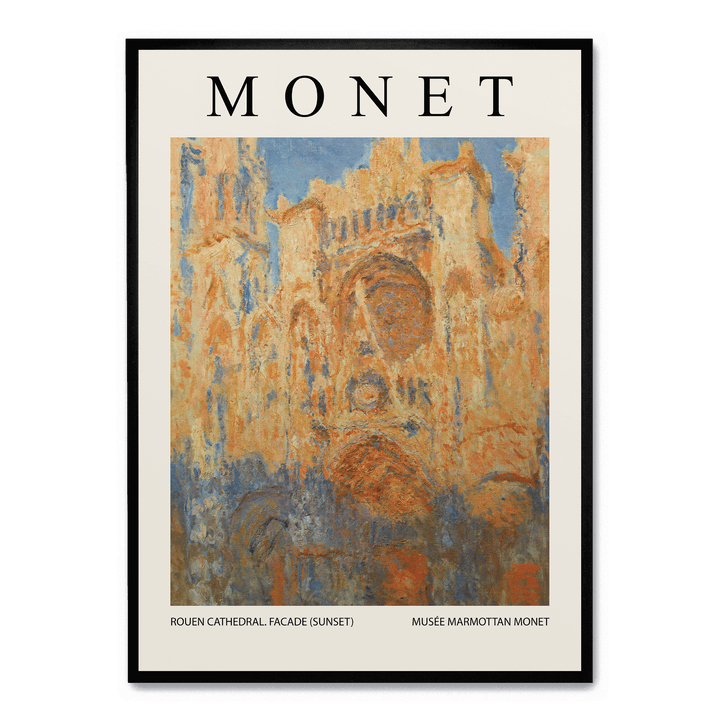 Rouen Cathedral. Facade (Sunset)