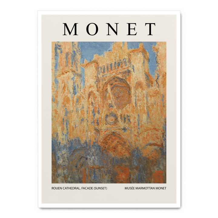 Rouen Cathedral. Facade (Sunset)