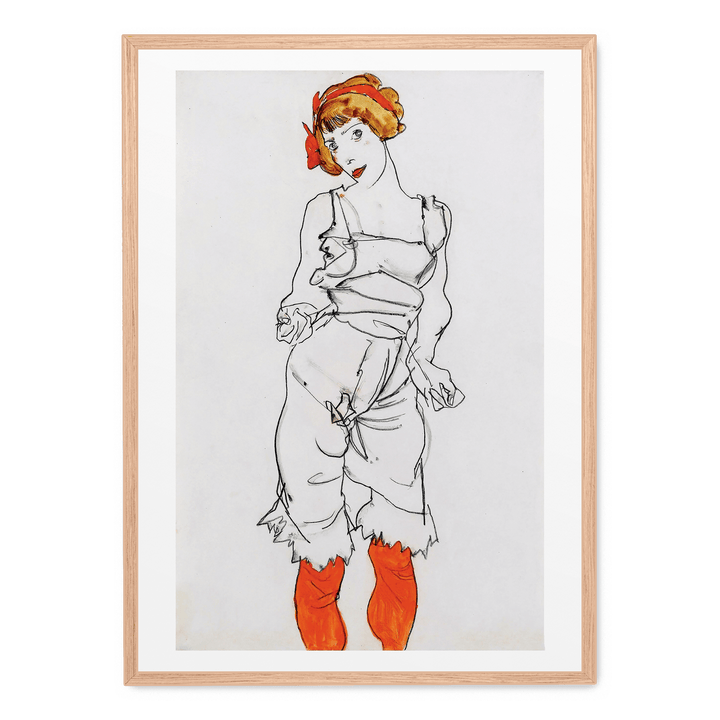 Woman In Underclothes And Stockings