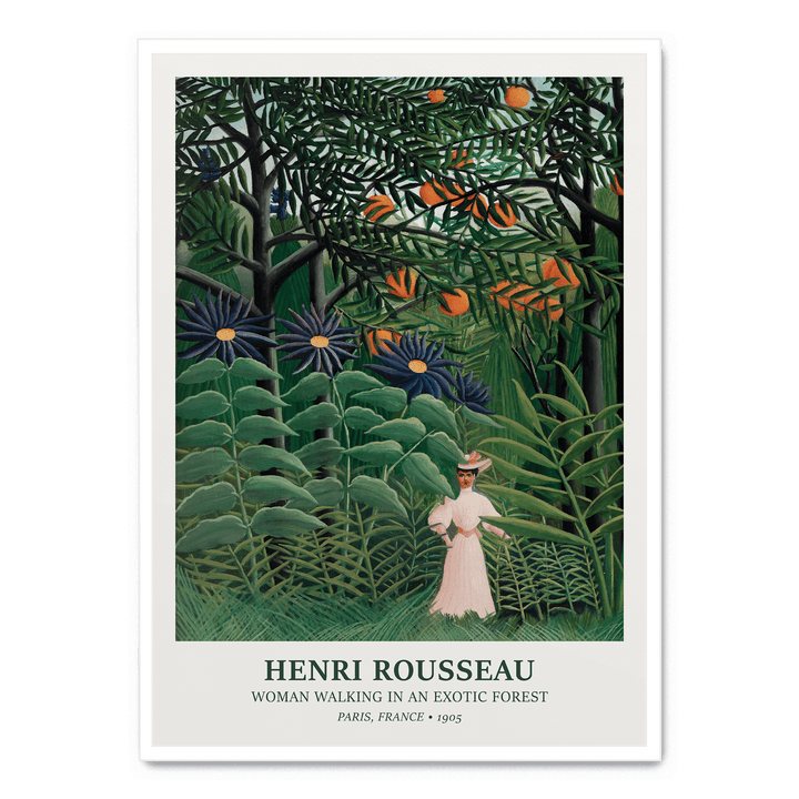 Woman Walking In An Exotic Forest