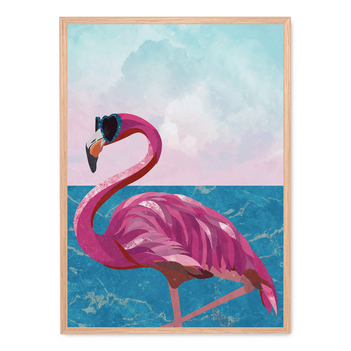 Flamingo Goes To The Beach