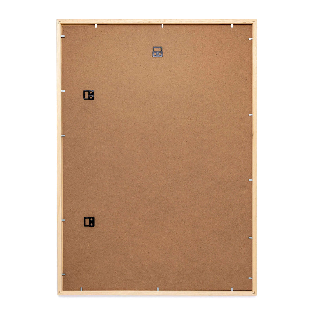 Bagside af egetræsramme i størrelse 50x70 cm fra Postera