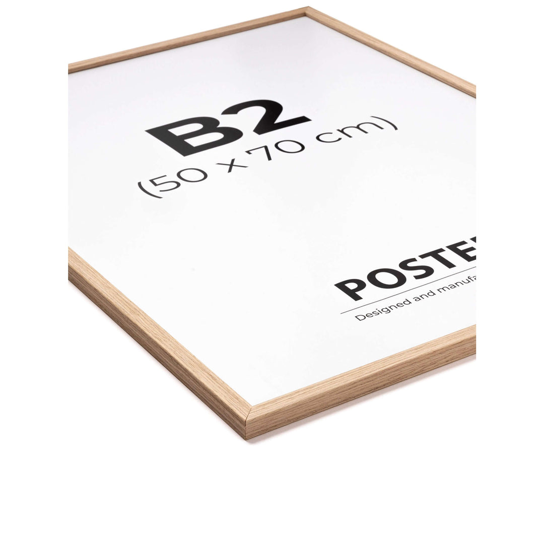 Egetræsramme i størrelse 50x70 cm fra Postera